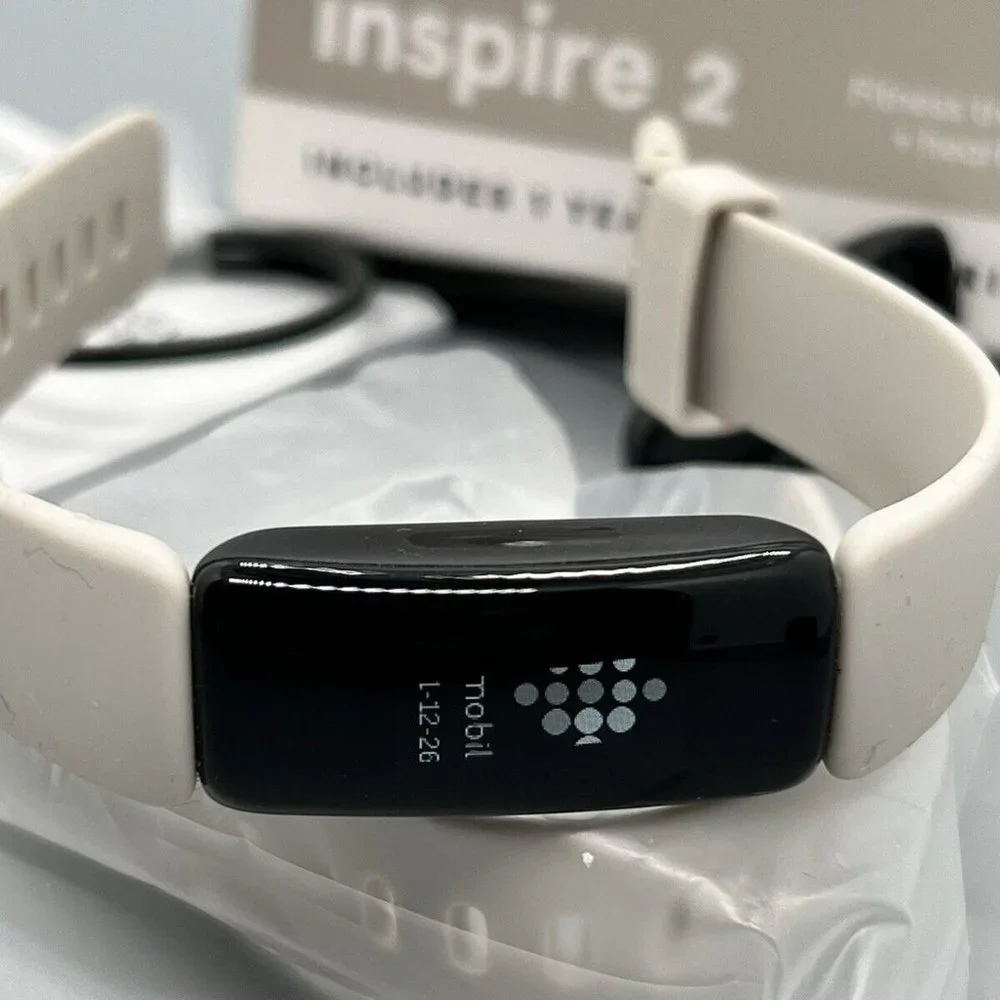 Fitbit Inspire 2 Health & Fitness Tracker 24/7 Heart Rate, Lunar White